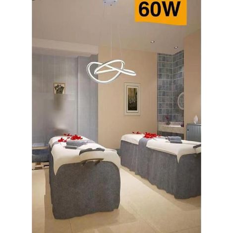 TRADE SHOP - Lampadario Led Moderno Intrecciato Lampada Soffitto 60w Luce 3000k 6500k 4000k A50b - -Bianco Caldo -