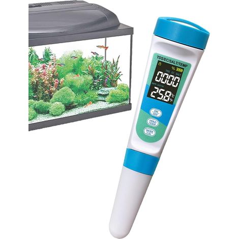 Stylo de test de la qualité de l'eau, compteur de salinité numérique Tester de la qualité de l'eau Kit de test de salinité précis 4 sur 1 outil d' (1/5)