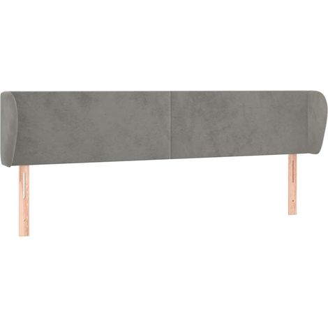 Maison Exclusive - Cabecero de terciopelo gris claro 183x23x78/88 (1/5)