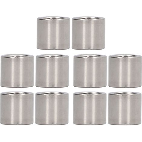 10 écrous de raccordement ronds M10x1,5 14 L13mm, tige filetée, écrous de raccordement en acier inoxydable 304
