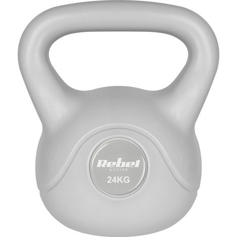 Kettlebell Rebel Active RBA-2322G-24 bituminoso 24 kg Grigio (5901890122092) (1/3)