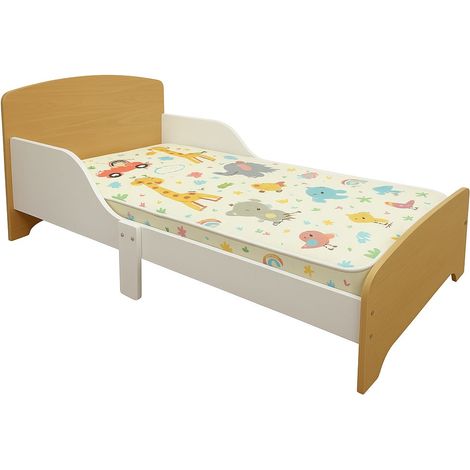 Letto in Legno GINGER HOME per Bambini con Sponde e Rete 140×70 cm (1/5)