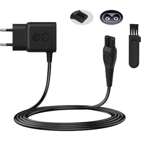 Chargeur 15V HQ8505 pour Rasoir – Câble d'Alimentation Compatible Séries 3000 5000 7000 9000, HC5630 MG5750 MG7745 QP6510 QP6651 BG5020, Adaptateur Tondeuse Barbe avec Brosse de Nettoyage (1/5)