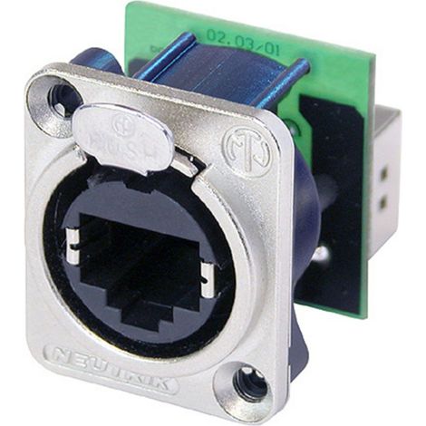 Neutrik NE8FDP Connettore per dati RJ45 EtherCon® serie D NE8FDP Presa dritta NE8FDP Poli: 8P8C Nickel 1 pz. (1/3)