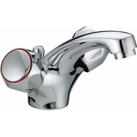 Bristan Club Utility Mono Basin Mixer Tap Pop Up Waste Chrome Plated with Metal Heads (1/5)