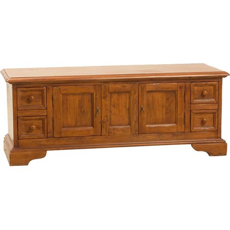 Mobile tv rustico country 150 x 51 x 56 cm Made in Italy Mobili porta tv legno massello di tiglio Mobile tv soggiorno Mobili tv (1/5)