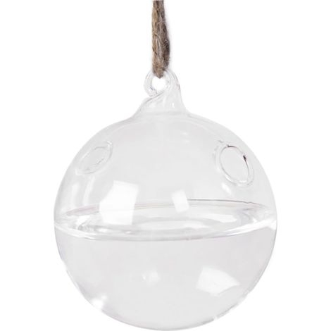 Pot de fleurs suspendu en verre transparent ifundom avec deux trous et crochet (1/3)
