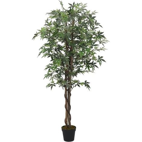 Érable artificiel, 224 feuilles, 80 cm de haut, vert (1/5)
