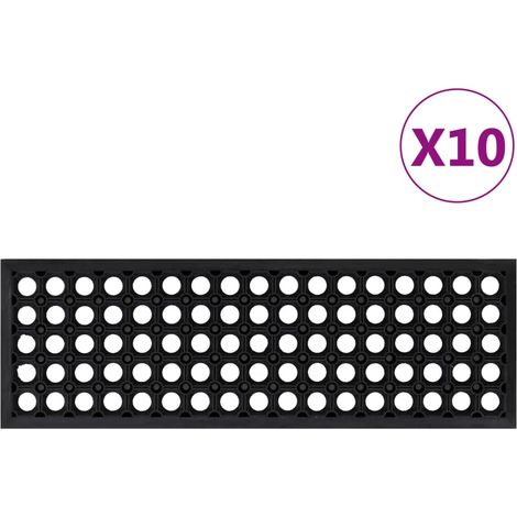 Stufenmatten 10 Stk. 25x75 cm Gummi