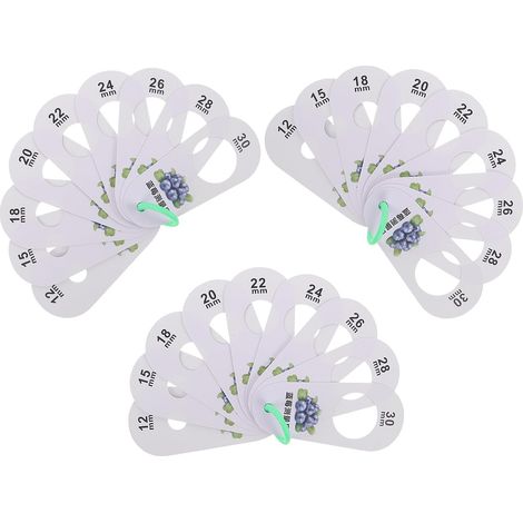 Ensemble de 3 jauges diamètre pour fruits, outil mesure cerises (1/5)