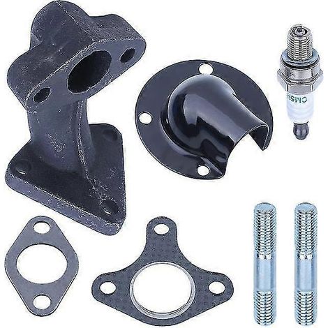 Déflecteur de collecteur d'échappement compatible avec Honda GX340 13 ch et 11 ch. Compatible avec les références 18330-ZE2-W00, 18333-ZK6-Y00 et -CDSX. (1/4)