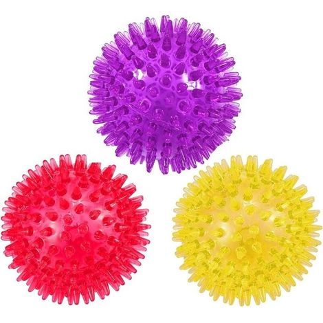 Un lot de 3 balles couineuses pour chien, de 6,5 cm de diamètre. (1/5)