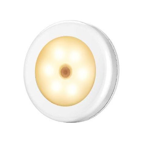 Veilleuse LED sans fil pour chambre à coucher - Lampe ronde à capteur compatible avec les meubles de maison (1/5)