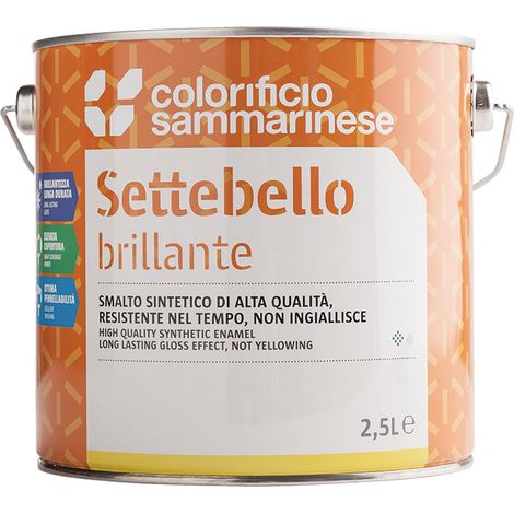 SMALTO SINTETICO 'SETTEBELLO' Lt. 0,750 Nero- 6 pezzi  - COLORIFICIO SAMMARINESE