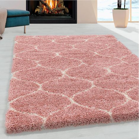 Tapis shaggy baroque rectangulaire Lokalt Rose 60x110 (1/5)