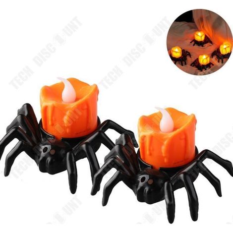 Veilleuses d'Halloween (lot de 6) - Lanternes citrouilles - PVC - LED - Décoration d'intérieur multicolore DECORS DE TABLE (1/4)