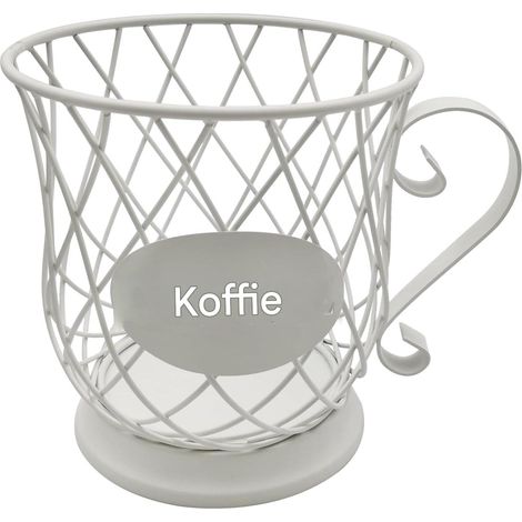 Panier à capsules de café TuseRxln - Porte-capsules de café - Solution de rangement vertical haute capacité - 35 pièces - Blanc - Pour bar et comptoir (1/5)