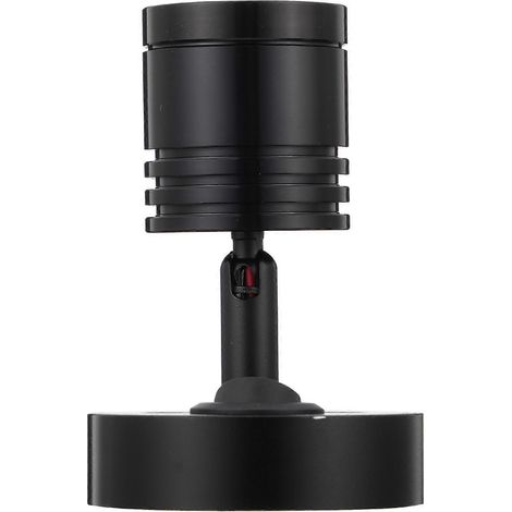 Spots muraux LED pour bateaux, camping-cars et yachts, lampe de lecture LED 3W, projecteur pivotant-9X6X6CM-Black (1/4)