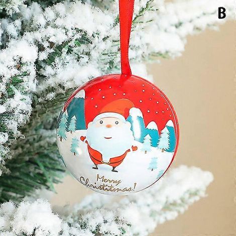 Pendentif de Noël rétro en fer, style antique, Père Noël et avion, décoration à suspendre au sapin de Noël, ornements, décoration de fête B3 (1/5)