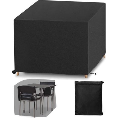 Protective Cover Furniture Cover, 420D Garden Furniture Cover, Outdoor Table Cover Waterproof Protective Tarpaulin Waterproof Oxford Fabric, Windproof, Anti-UV (135 x 135 x 74cm)