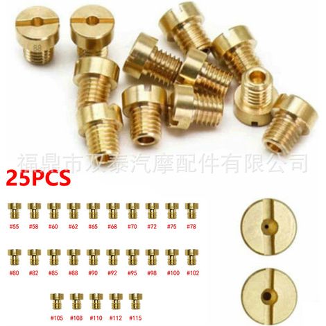 25 buses de jet principal M6 PCS pour carburateurs Dellorto, jet principal PHBG VHBT. (1/4)