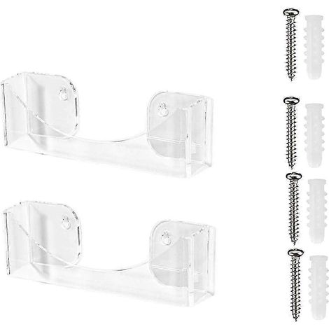 Lot de 2 porte-chapeaux muraux en acrylique transparent - Présentoir élégant pour casquettes et chapeaux (1/5)