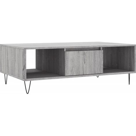 Maison Exclusive - Mesa de centro madera de ingeniería gris Sonom (1/5)