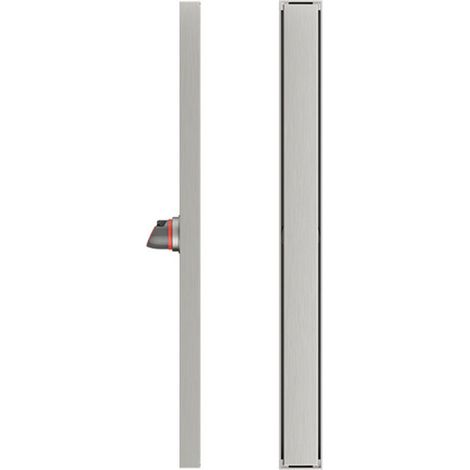 UlisemCaniveau de Douche en Acier INOX Siphon Sol Réglable d'évacuation pour Salle de Bain Rectangulaire - 60 cm (1/4)