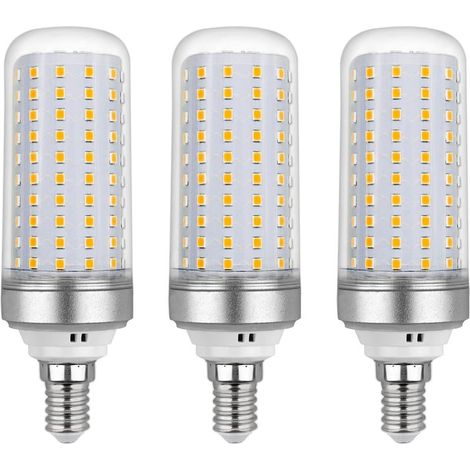 Lot de 3 ampoules LED E14 24 W, non dimmables, adaptées aux suspensions, plafonniers, lampes de table et lampadaires, lumière chaude (1/5)