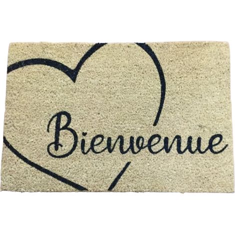 TAPIS COCO MON COEUR ENVERS PVC 40x60cm