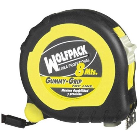 WOLFPACK LINEA PROFESIONAL - Flexometro Magnetico Grip Topline Con Freno 5 Metros / 19 mm. (1/2)