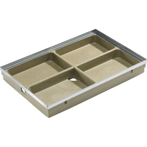 ACO Bodenwanne Vario Polymerbeton 75 x 50 cm inkl. Stahlzarge Schubabstreifer