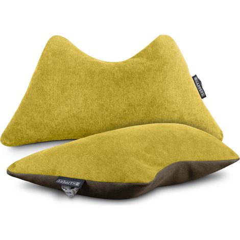 Cojín multiusos amarillo lumbar, cervical, para las piernas y para lectura. Pack de 2 Unidades Amarillo (1/5)