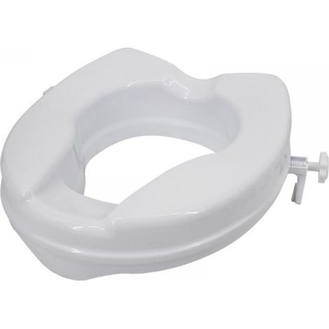 Rehausseur De Siège De Toilette - Hauteur 6 Cm - En Pvc Sanitaire - Pour Personnes À Mobilité Réduite - Sans Couvercle - 1 Pièce