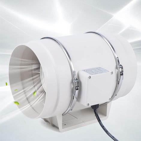 Ventilador de conducto de 200 mm, extractor de aire, ventilador en línea (2600 RPM, 900 m³/h) – Apto para baño, aseo, cocina, invernadero, armario de cultivo y garaje. (1/5)