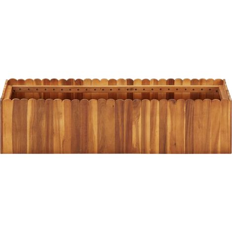 Jardinière Lit surélevé de jardin 100x30x25 cm Bois massif d'acacia (1/5)