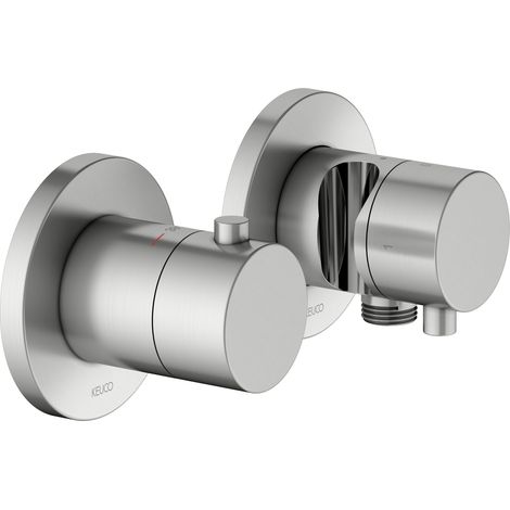 Keuco EDITION 400 Thermostatarmatur Set für 2 Verbraucher, mit Schlauchanschluss und Brausehalter