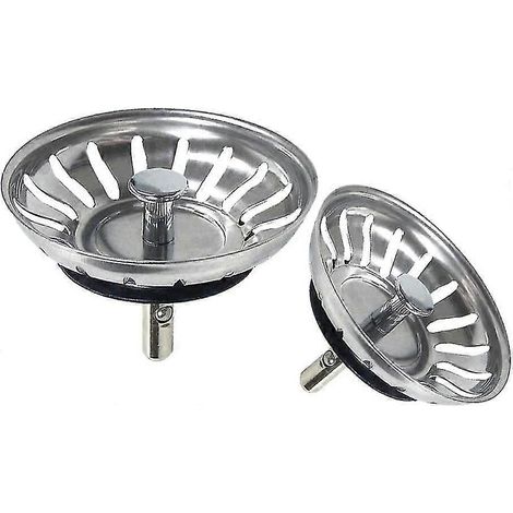Spülbecken-Sieb, Spülbecken-Siebverschluss, 79 mm Edelstahl-Spülbecken-Abtropfgestell (2er-Set) (1/5)