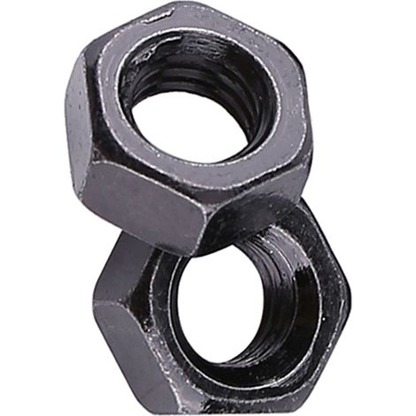 Écrous hexagonaux métriques M3 en acier carbone galvanisé filetés (1/5)