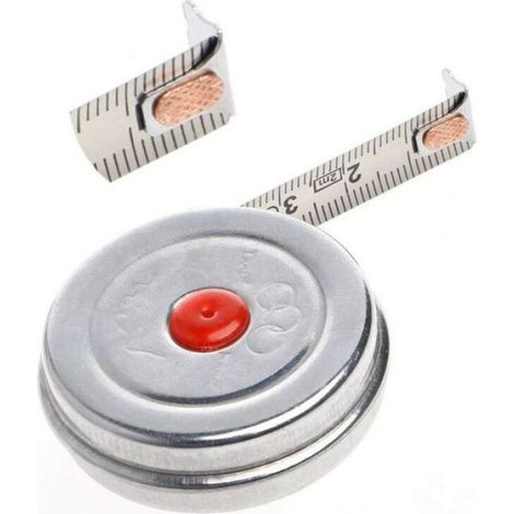 Mètre À Ruban Rétractable - Acier Inoxydable - 2 M - Bureau Mesure Intérieure Extérieure Industrielle - 1 Pièce (1/3)