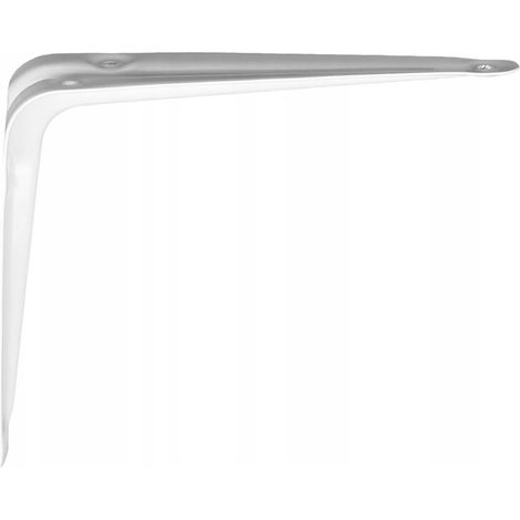 Support d'étagère de table robuste, équerre, 200 x 150 mm, acier, 1,1 mm, blanc (1/5)