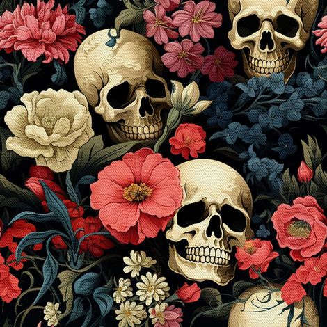 Tela Oxford decorativa para exteriores - Motivo de calavera I DX4036 (1/5)