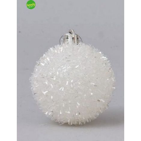 Sfera natalizia Euronatale Ø 8cm bianca