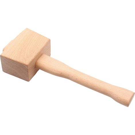 Mallet - Bois De Hêtre Massif - Pour Menuiserie Et Travail Du Bois - 300 G - 28 Cm (1/5)
