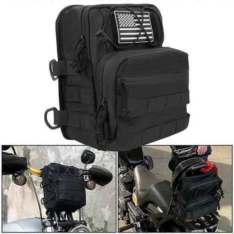 Motorrad-Lenkertasche, wasserdicht, Club-Style, tragbare T-Bar-Tasche für Harley Softail Dyna Sportster Street Bob (1/4)