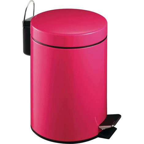 Premier Housewares Hot Pink Pedal Bin - 3 Ltr (1/2)
