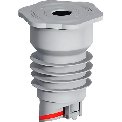 Washing Machine Hose Seal 45-50 mm, Grey Silicone Drain Seal with Sealing Cap, for Kitchen and Bathroom, Multifunctional Drain Solution (1/5)