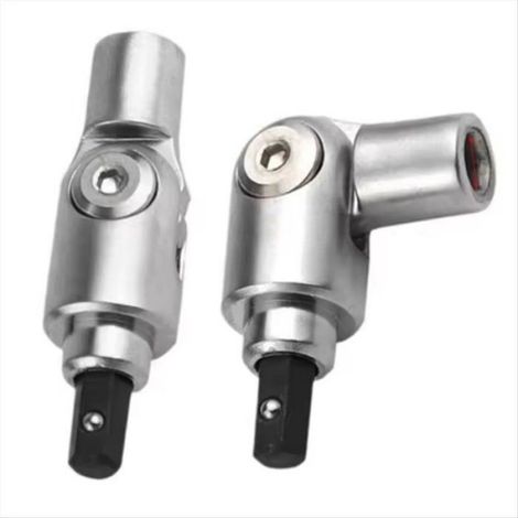 Tournevis Rotatif à 180°, Changeur de Direction, Porte-Embout Flexible, Fixation pour Perceuse Électrique,Acier,Argent (1/5)