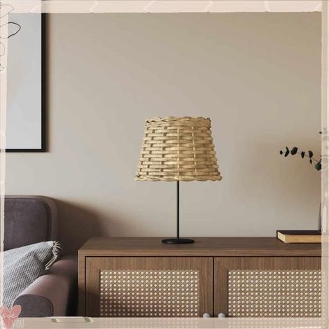364389 Abat-jour marron 20x15 cm osier (1/5)