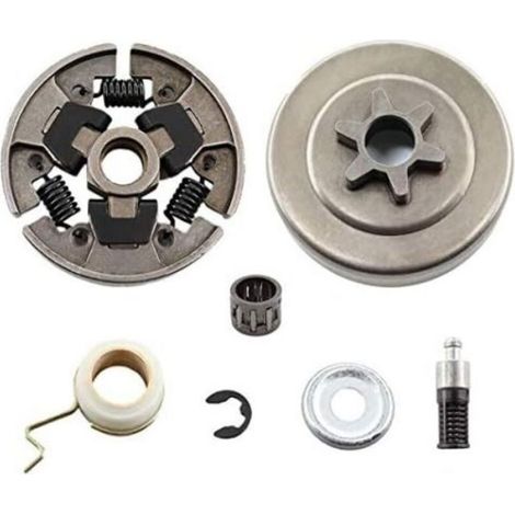 Cloche Embrayage - 3/8 6T - Pour Tronçonneuse MS170 MS180 MS210 MS230 MS250 017 018 021 023 025 - Avec Roulement À Aiguilles - Lot De 1 (1/4)